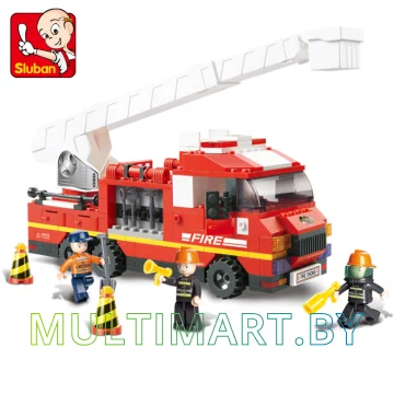 Конструктор Sluban M38-B0221 Пожарная машина с лестницей (270 деталей) картинка 4